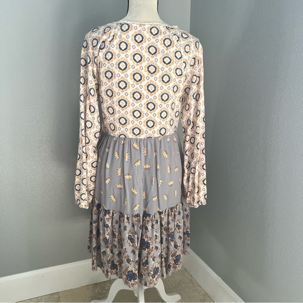 Matilda Jane Cream and Gray Lace Trim Dress - Picture 6 of 12